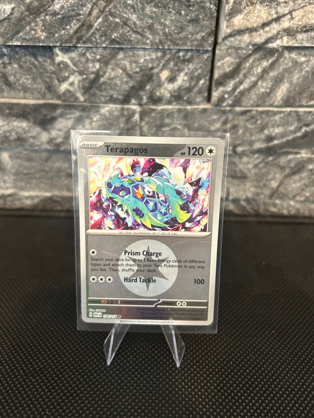Pokémon Terapagos 178/217 Reverse Holo Rare from Ascended Heroes Set M/NM